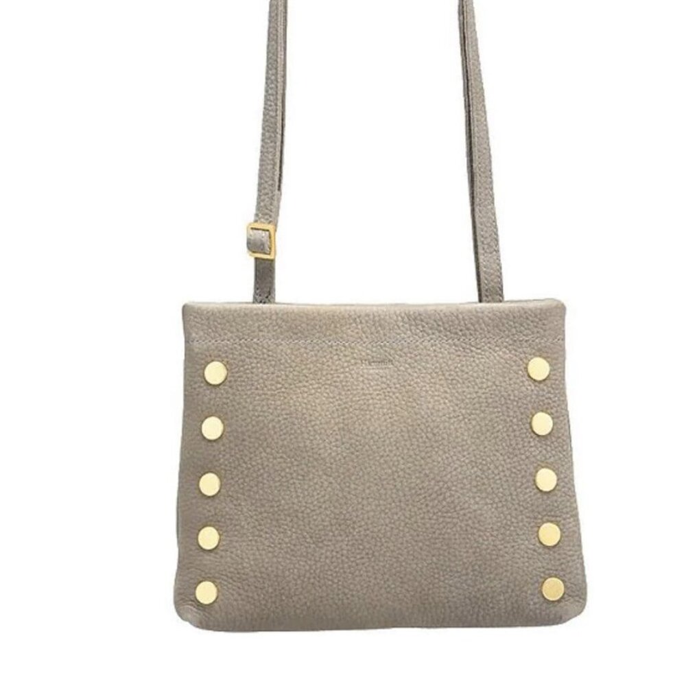 Hammitt Duke Grey Natural Gold Rivett Triple Compartment Crossbody
